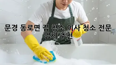 문경 동로면 집 청소, 이사 청소 전문 업체 추천