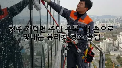 청주 가덕면 주민 주목! ✨ 내 손으로 빛내는 유리창 청소 꿀팁 🍯